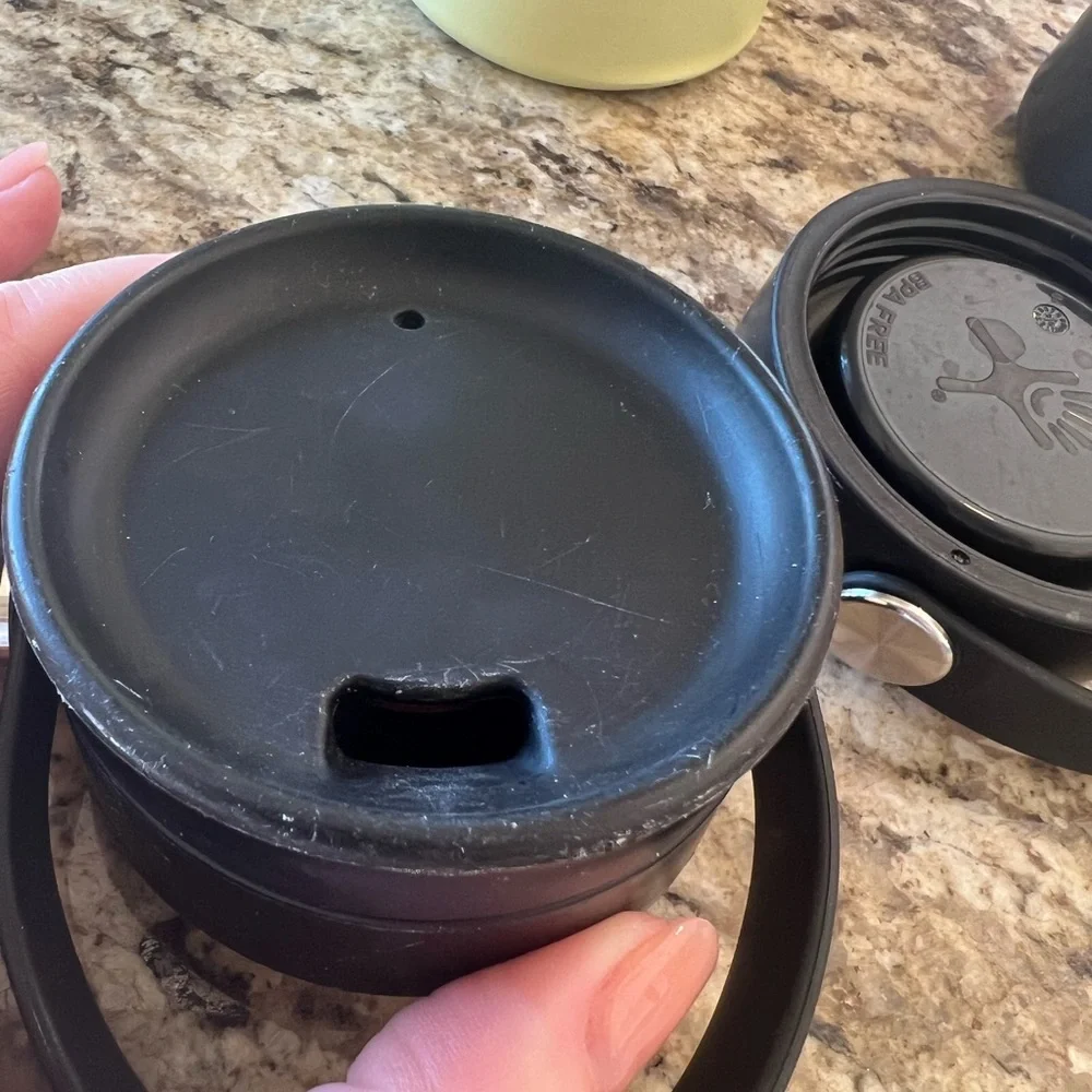 Light neon yellow hydro flask with accessories. Hydro Flask Wide Mouth 20 oz - Picture 7 of 8